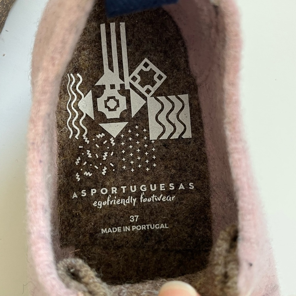 New Asportguesas by Fly London Chat Sneaker Wool Rubber Cork Pink Size 37 Shoes - Picture 9 of 9